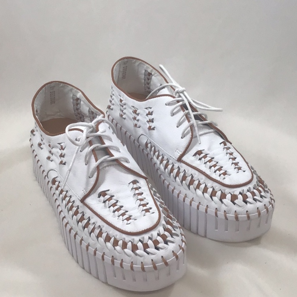 Silent D leather platform sneakers